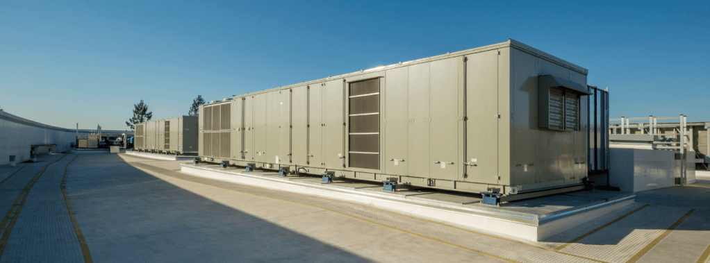 large commercial air handler on roof